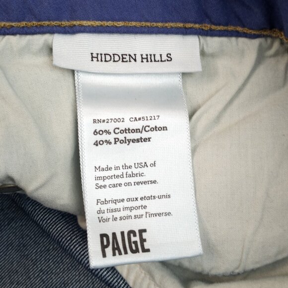 PAIGE Hidden Hills Blue Dark Wash Bootcut Denim Jeans - Picture 7 of 7